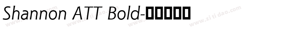Shannon ATT Bold字体转换